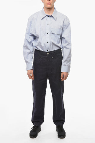 Linen-blend KHAREL cargo Trousers with Straight Leg