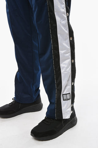 VTMNTS Contrasting Band SNAP Jersey Sweatpants with Snap Buttons