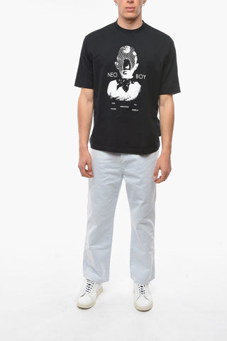 UNDERCOVERISM Two-toned T-shirt with Contrasting Print