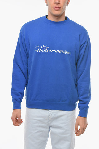 UNDERCOVERISM Felpa Girocollo in Cotone Garzato con Stampa Logo