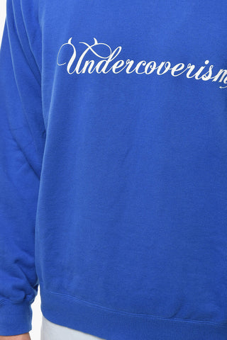 UNDERCOVERISM Felpa Girocollo in Cotone Garzato con Stampa Logo