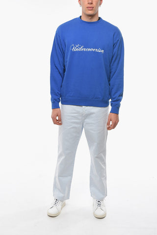 UNDERCOVERISM Felpa Girocollo in Cotone Garzato con Stampa Logo