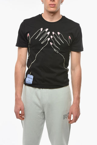 MCQ STRIAE Embroidered TAYLOR SILK Cotton T-Shirt