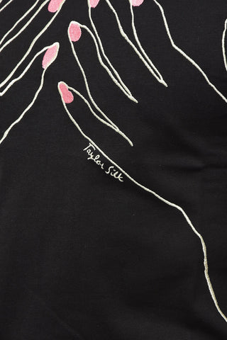 MCQ STRIAE Embroidered TAYLOR SILK Cotton T-Shirt
