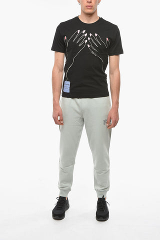 MCQ STRIAE Embroidered TAYLOR SILK Cotton T-Shirt