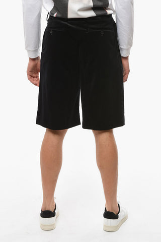 Velvet Double Pleat Shorts