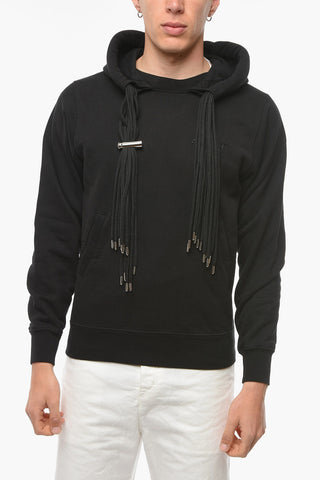 Cotton Blend MULTICORD Hoodie with Multi Draswstring