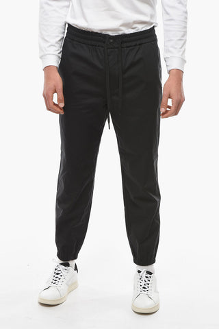 JEANS COUTURE Popeline Joggers with Drawstring and Logo Patch