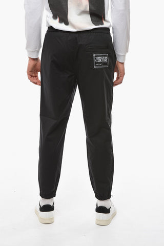JEANS COUTURE Popeline Joggers with Drawstring and Logo Patch