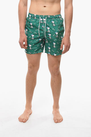 PEANUTS Costume da Bagno Boxer con Stampa Snoopy all Over