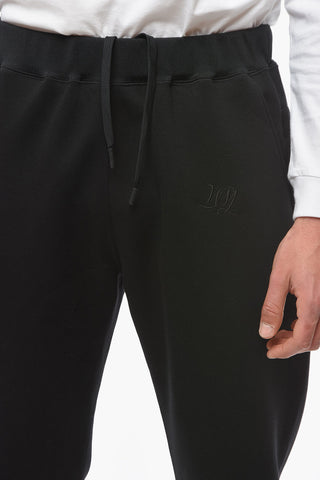 4 Pocket Cotton Blend Sweatpants with Embroidered Logo