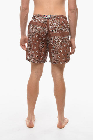 Paisley Motif 4 Pockets Swim Shorts