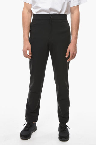 Stretch Fabric Trousers with Back Embridered Logo