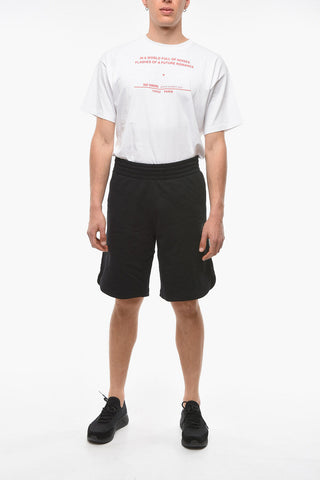 EMPORIO EA7 Drawstringed Shorts with Holographic Logo
