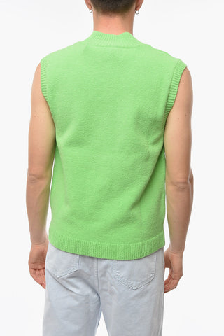 Maglia GILLAN Smanicata in Misto Cotone con Scollo a V