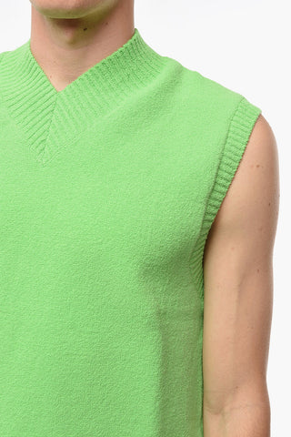 Maglia GILLAN Smanicata in Misto Cotone con Scollo a V