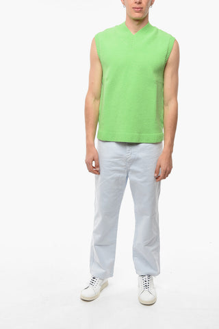 Maglia GILLAN Smanicata in Misto Cotone con Scollo a V