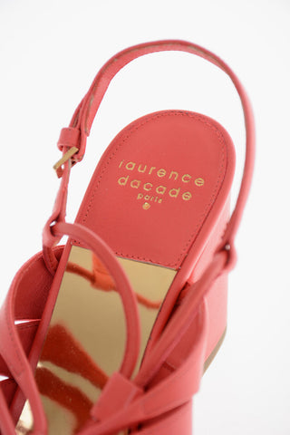 Leather T-strap Sandals  with Braided Details 9cm