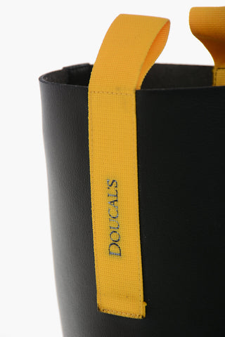 Faux Leather BIKE Boots with Contrasting Detail