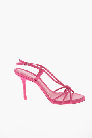 Sandali T-strap in Suede 10,5cm