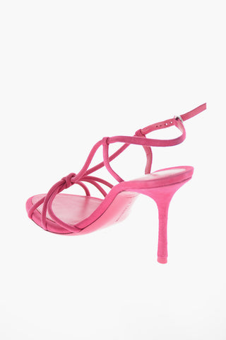 Sandali T-strap in Suede 10,5cm
