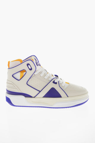 Leather BASKETBALL JD1 High-Top Sneakers with Contrasting Details