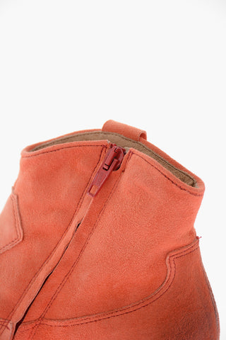 Suede BETTY03 Western Booties with Side Zip 6cm