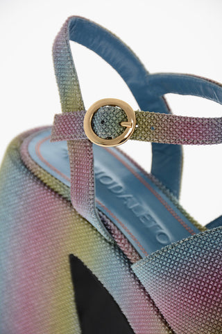 Glittery BULLA JONI RAINBOW Platform Sandals 12cm