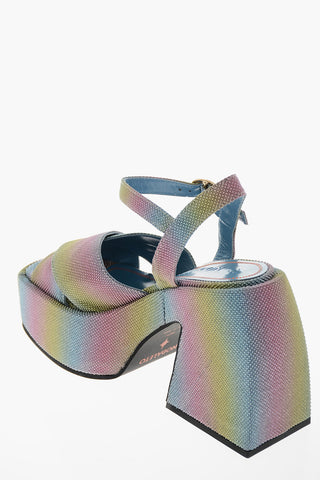 Glittery BULLA JONI RAINBOW Platform Sandals 12cm