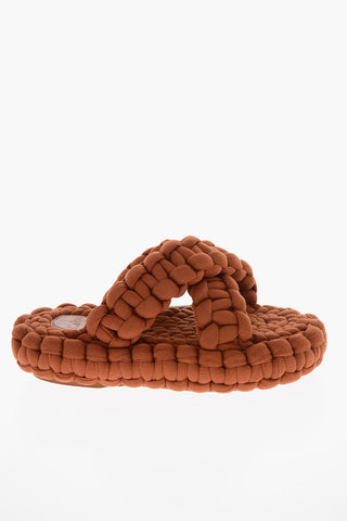Braided-textile KAMY Slides with Statement Sole