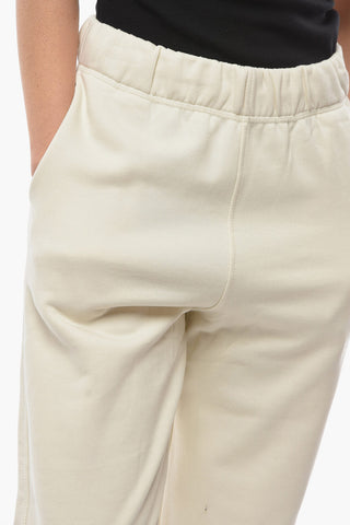 Fleeced-Cotton Blend Joggers with Drawstring Waist and Logo-Embroidery