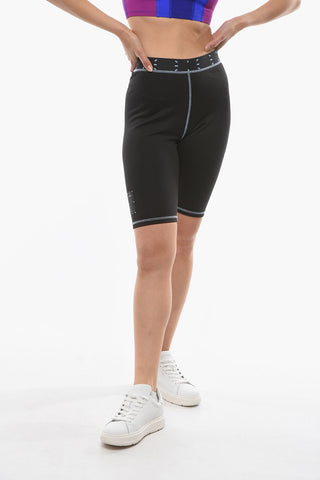 MCQ N.0 Cycling Shorts with Elasticated Waistband and Logo Patch