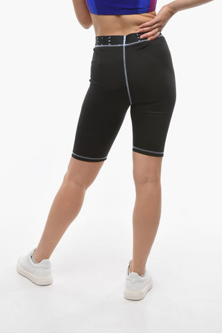MCQ N.0 Cycling Shorts with Elasticated Waistband and Logo Patch
