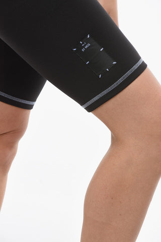 MCQ N.0 Cycling Shorts with Elasticated Waistband and Logo Patch