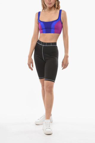 MCQ N.0 Cycling Shorts with Elasticated Waistband and Logo Patch