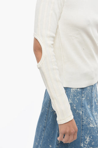 Cotton Stretch WAFFLELS Crew-Neck Sweater