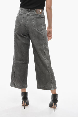 Jeans Regular Fit con Bottone Logato 26cm