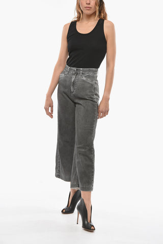 Jeans Regular Fit con Bottone Logato 26cm