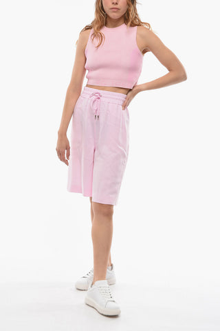 Shorts Wide-leg a Vita Alta