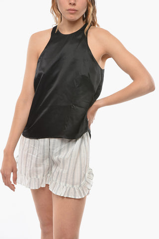 Satin DIXIE Top with Zip Closure