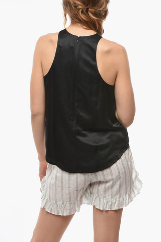 Satin DIXIE Top with Zip Closure