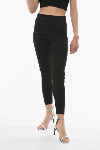 GRENOBLE Solid Color Stretch Leggings