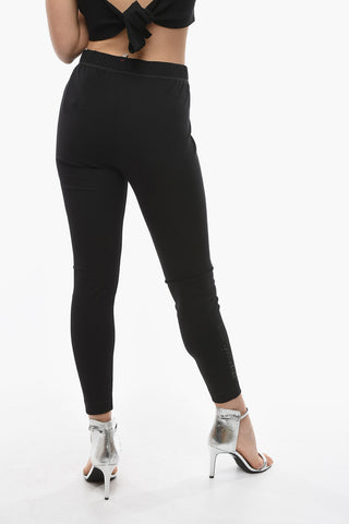 GRENOBLE Solid Color Stretch Leggings