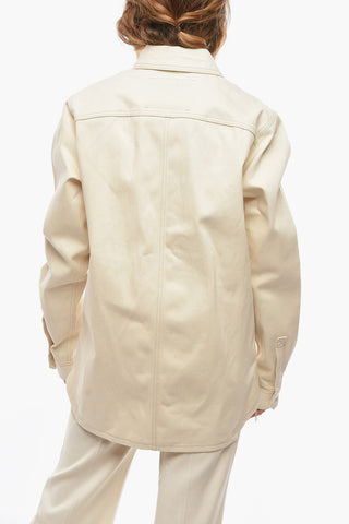 DRKSHDW Cotton-denim Overshirt with Contrasting Stitchings