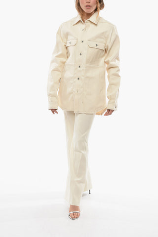 DRKSHDW Cotton-denim Overshirt with Contrasting Stitchings