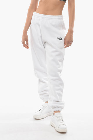 BIRGER CHRISTENSEN Fleeced Cotton MIMI Joggers with Embroidered Logo