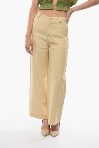 Pantaloni ANNIE in Misto Lino con Passanti