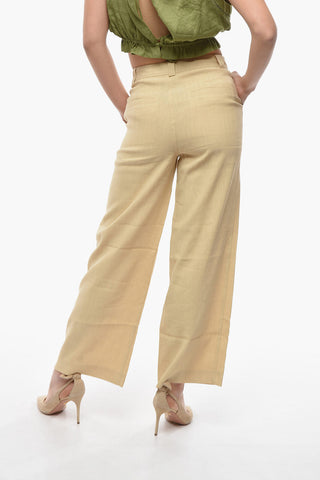 Pantaloni ANNIE in Misto Lino con Passanti