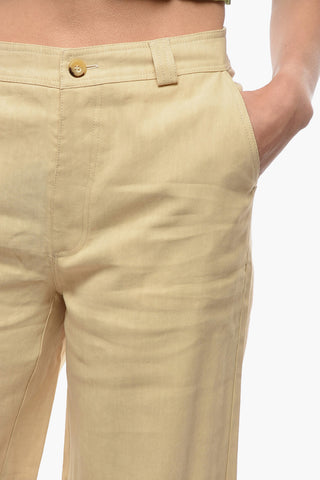 Pantaloni ANNIE in Misto Lino con Passanti