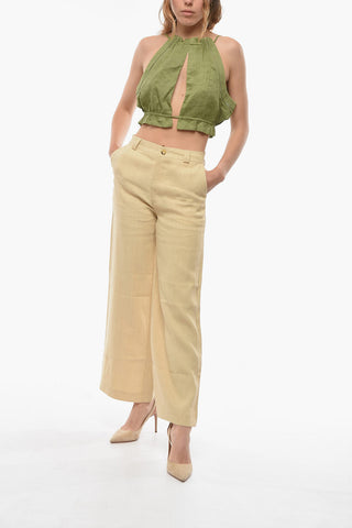 Pantaloni ANNIE in Misto Lino con Passanti